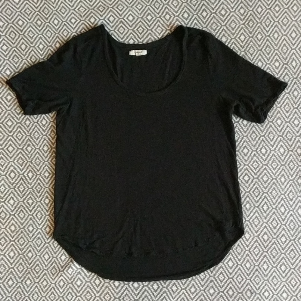 Madewell Scoop Neck Black Tee